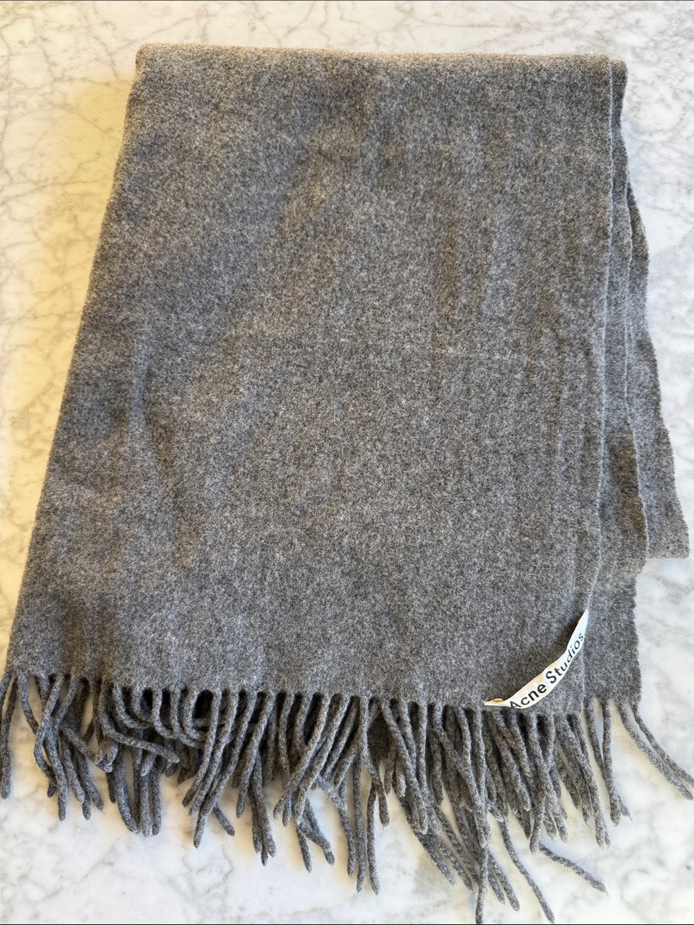 Acne Studios Grey Wool Scarf